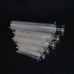 1/2/5/10/20/30/50/100ml Glass Syringe Injector Lab Sampler Caliber Precision