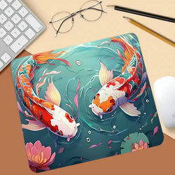 Carp pattern large mouse pad high-definition printing desk pad anti slip rubber base game accessories - e-sports office home