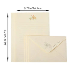 3 envelopes and 6 letter sets, animal patterned A5 letters, cute colored envelopes