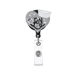 1pc Fashion Cute Rhinestones Retractable Nurse Badge Reel Clip Badge Holder Students Doctor ID Card Holder Keychain Gift