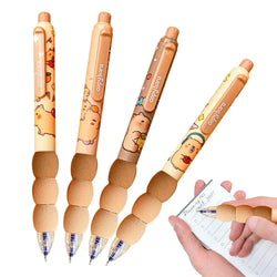 4Pcs Cute Cartoon Capybara Retractable Erasable Pens Cute Capybara Pens Nibs Blue Ink Writing Supplies Aesthetic Stationery
