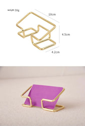 Bview Art Simple fashion display organizer card box iron line business card holder business card holder creative metal