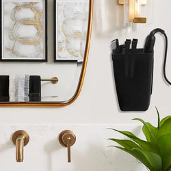 Silicone Curling Iron Holder Heat Resistant Flat Iron Storage Hot Tools Holder No Punching Space-Saving Hot Tools Holder Storage