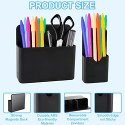 Magnetic Pen Holder Erase Marker Storage Box Pencil Organizer for Home Office Whiteboard Fridge Refrigerator
