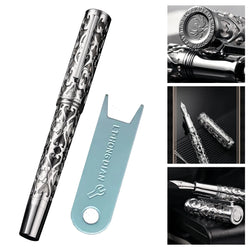 Hot Hongdian D1 Fountain Pen EF F Nib Skeleton Hollow Resin Writing ink Pens Piston filling school office supplies with tools