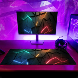 Mouse Pad Desk Pad Extended Mouse Mat 31.5x11.8in Large Computer Keyboard Desk Mat Desk Pad with Non-Slip Base and Stitched Edge