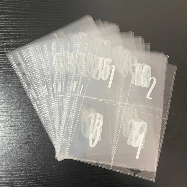 25 Sheets Of 100 Envelopes Save Money Challenge Pre-marked 1-100 Money Bag Cash Filler A5 Ring Adhesive Insertion Replacement
