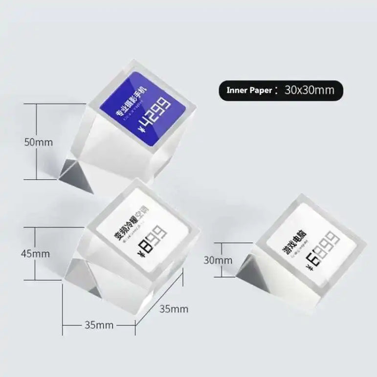 Sign Holder Price Name Card Tag Label Counter Top Number Price Tag Price Display Stand Case