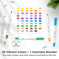 Ohuhu Markers Paper-friendly Water-based Coloring Markers Dual Brush Fineliner Tips Markers Coloring Books Art Markers Beginner