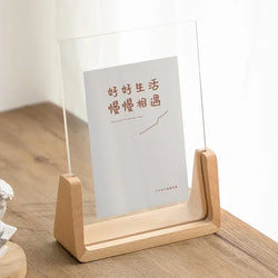 6 In Walnut Beech Photo Frame Wooden Kpop Idol Photo Display Wedding Party Picture Holder Desktop Office Photo Decor CardHolder