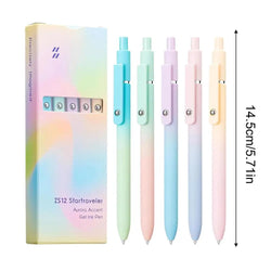 5 Pack 0.5mm Black Ink Pen Fine Tip Smooth Writing Used for Diary Notes Cute Office Study Supplies Gifts for Women Men