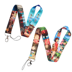 YL188 New Anime Icons Office Lanyard ID Card Badge Holder Pendant Keychain Pass Gym Mobile Kids Key Rings Accessories Gifts