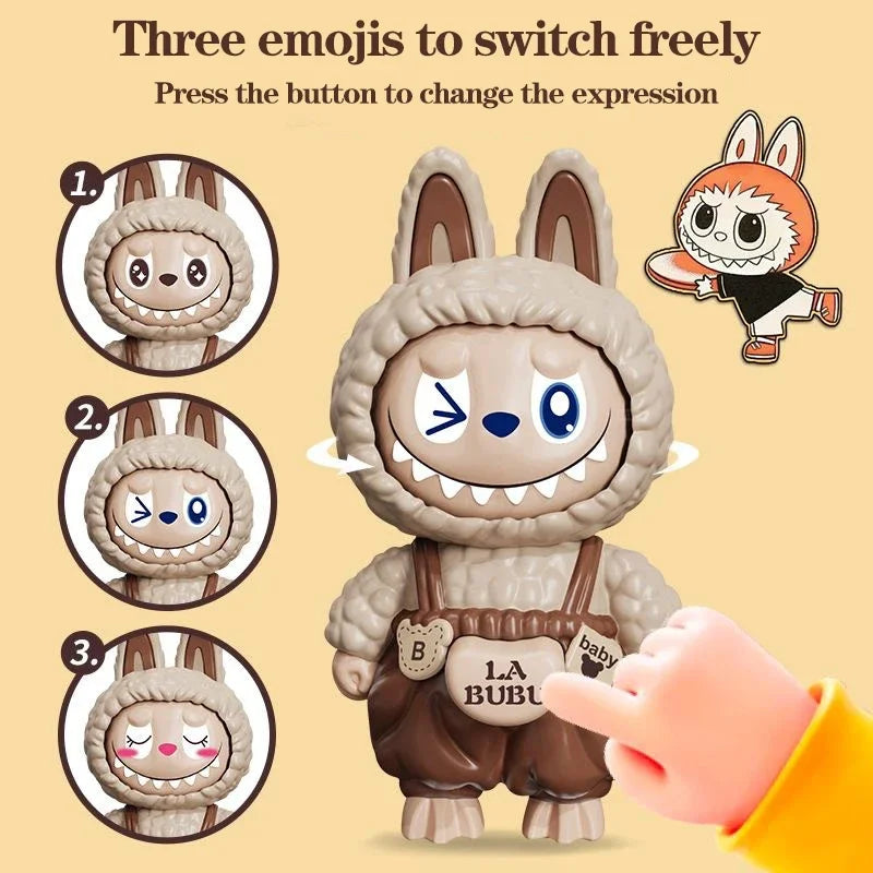 Press Face Changing Doll Toy Pendant Creative Cartoon Keychain Decompression Cute Face Changing Game Car Keychain Desktop Decor