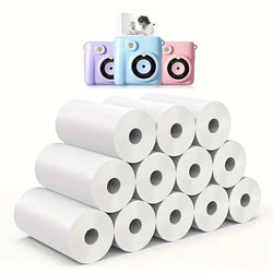 10 Sheets 65gsm Glossy Thermal Photo Paper - DIY Recyclable Refills for Instant Cameras & Pocket Printers, No Ink Needed