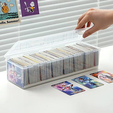 Clear Plastic Compartmentalized Organizer Box Holds 550+ Game Cards Storage Box