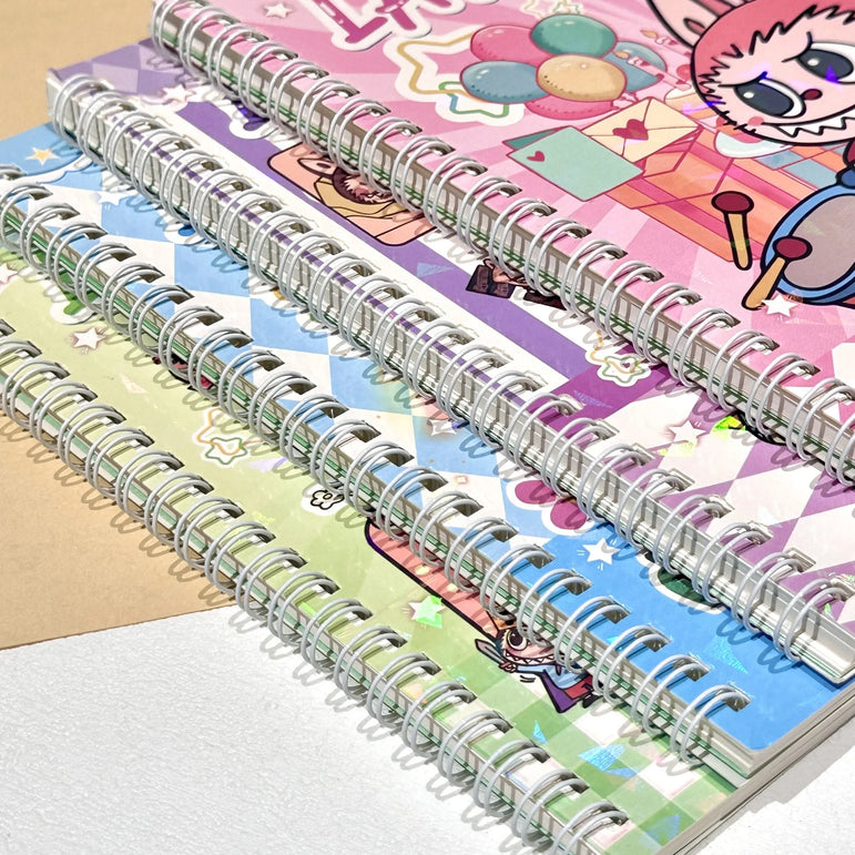 1/3/5/10pcs Random Style Creative Coil Notebook Cute Cartoon Notebook Horizontal Row Student Stationery Gift