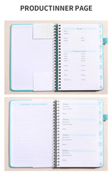 Spiral Password Keeper Book 56 Sheets Alphabetical Tabs Notebook PU Leather Cover Pen Holder Secure Internet Password Organizer