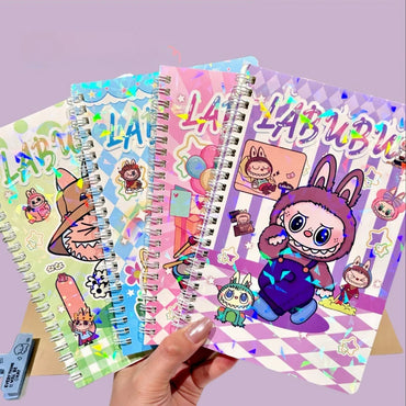 1/3/5/10pcs Random Style Creative Coil Notebook Cute Cartoon Notebook Horizontal Row Student Stationery Gift