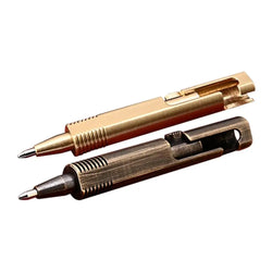 Mini Brass Pen Pocket Ballpoint Pen Signature Pen Small Bolt Action Ballpoint Pen Refillable Retractable Pens