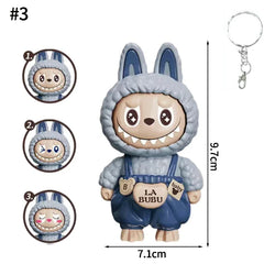 Press Face Changing Doll Toy Pendant Creative Cartoon Keychain Decompression Cute Face Changing Game Car Keychain Desktop Decor