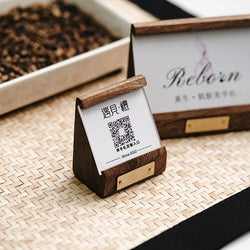 1pcs Solid wood products price tag, set up the exhibition introduction Decca card,  price tag, table stand