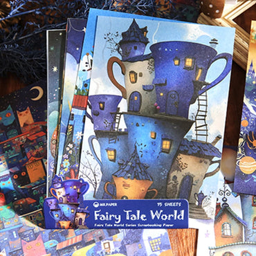 Mr Paper 30pcs Fairytale world series material paper handbook material background decorative paper DIY collage photo frame album
