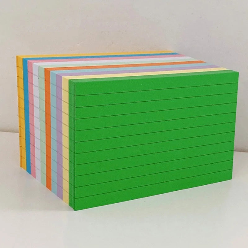 500 Sheets Colored Index Cards Sticky Notes Compact Blank Convenient Graffiti Portable Daily Paper DIY Note Cards Message Supply