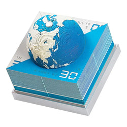 3D Earth Memo Pad Calendar 2025 Tear Away Calendar Desk Calendar Time Piece Sticky Notes Calendar Paper Carving Art Decor