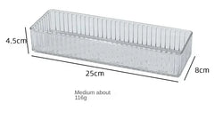 Unlimited Desk Drawer Organizers Set Plastic Bathroom Storage Makeup Organizer Clear Transparent Storage Box Bins