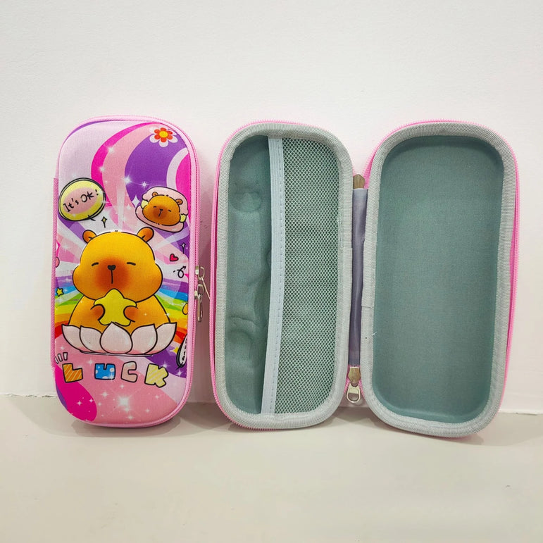 Kawaii 3D multiple anime EVA large-capacity waterproof lightweight student pencil cases, school supplies and stationery bags