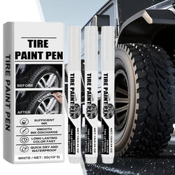Tire Paint Pen 3X White Tire Marker Pens Marking Pens Oil Based Marker Pen Quick Dry Permanent Markers For Tire Rubber Wood