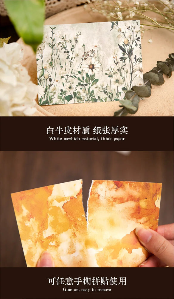 20pcs/lot Memo Pads Material Paper Renaissance Illustrated Scrolls Junk Journal diary Scrapbooking  Background Decoration Paper