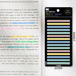 300 Sheets Posted It Transparentes Sticky Notes Self-Adhesive Annotation Read Books Bookmarks Tabs Notepad Aesthetic Stationery
