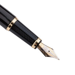 Metal Hero 1501 Fountain Pen iridium F 0.5mm nibs black Rotary ink suction for writing Business office school supplies Gifts pen