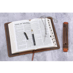 Personalized Leather cover for bible KJV , Custom leather holy bible book case cover christian gifts for men women Z04-LBBC05S