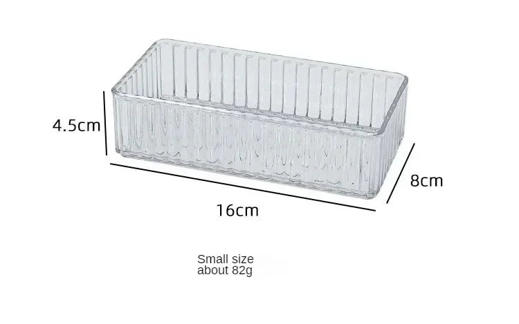 Unlimited Desk Drawer Organizers Set Plastic Bathroom Storage Makeup Organizer Clear Transparent Storage Box Bins