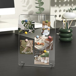 Desktop message board Acrylic transparent notepad Office memo board can be written home memo board magnetic desktop board