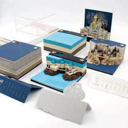 Block 3D Memo Note Cute Diy Novelty Building Castle Notes New Year Christmas Birthday Gift school office supplies Stationery