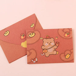 Bear Rabbit Blessing Thank Envelope Ins Cartoon Decoration Letter Paper 9 Styles Beautiful Cartoon Greeting Card New Year Gift