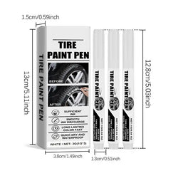 Tire Paint Pen 3X White Tire Marker Pens Marking Pens Oil Based Marker Pen Quick Dry Permanent Markers For Tire Rubber Wood
