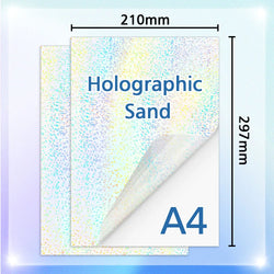 50Sheets A4 Paper Cold Laminated Film Holographic Sand Foil Glitter Glass Hot Stamping On Photo Laminating Film to Protect Photo