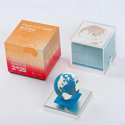 3D Earth Memo Pad Calendar 2025 Tear Away Calendar Desk Calendar Time Piece Sticky Notes Calendar Paper Carving Art Decor