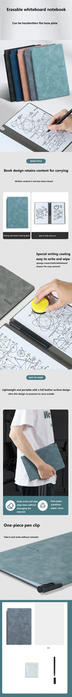 Blackboard A5 Whiteboard Book Sticky Whiteboard Planner Reusable Notebook Set with Whiteboard Pen BBAN01