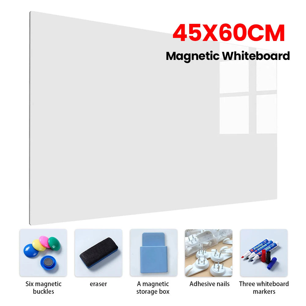Magnetic WhiteBoard Fridge Stickers Dry Erase Calendar Portable Kids School Board Memo White Board Gift for Kids Office Board