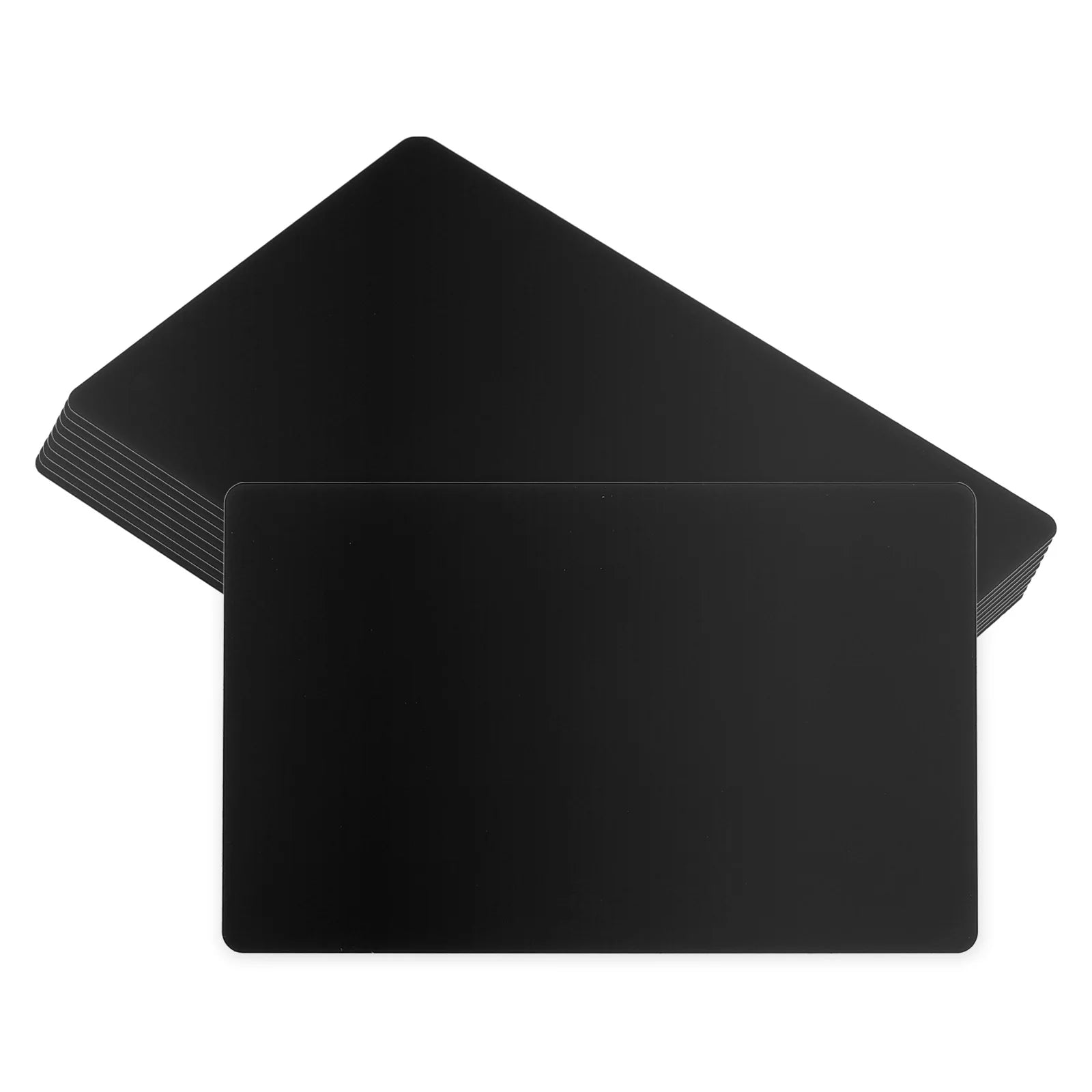 10/20/50Pcs 0.21mm Metal Business Cards Blank Name Card Laser Engraving Aluminum for DIY Gift Cards, Black Matte