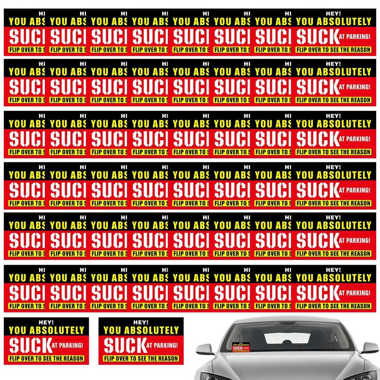 50Pcs Bad Parking Cards You Parked Like An Idiot Cards Bad Parking Cards Funny Parking Violation Bad Cards Multiple Reason