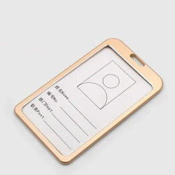Aluminum Alloy Card Holder Retractable Badge Reel Employee Staff Name ID Work Card Holder Business Supplies