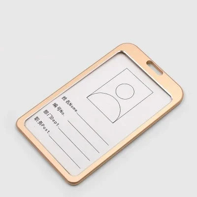 Aluminum Alloy Card Holder Retractable Badge Reel Employee Staff Name ID Work Card Holder Business Supplies