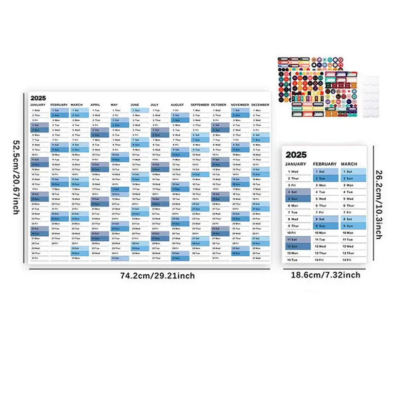 2025 Calendar Planner Sheet Large Wall Calendar Kawaii To Do List Planner Target List Schedule Organizer Office Supplies