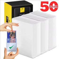 1-50PCS Transparent Korean Kpop Card Sleeve with Protective Film Clear Card Holder Idol Photo Game Card Toploaders Cover 35PT